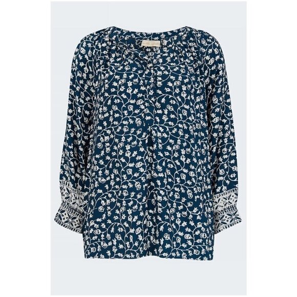 💕NATALIE MARTIN💕 Remy Top ~ Pomegranate Indigo Blue XS NWT - Picture 5 of 5